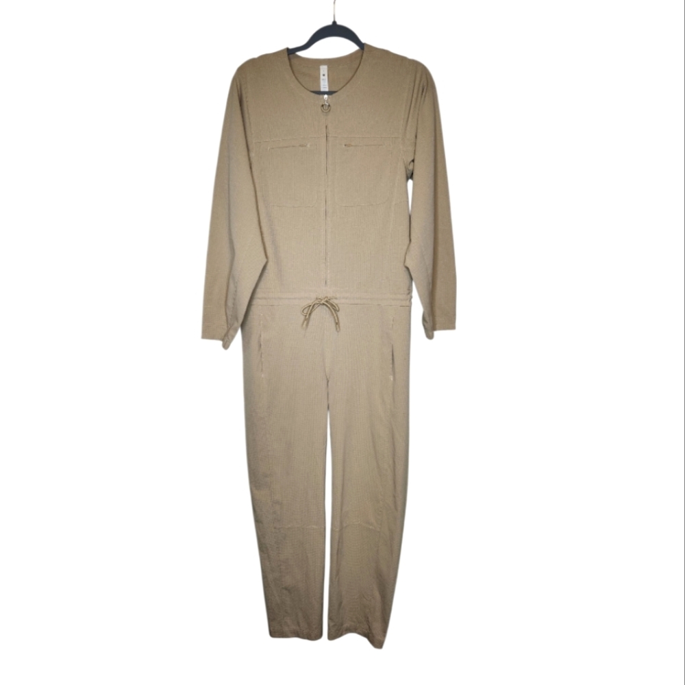 lululemon athletica Beige Long-Sleeve Jumpsuit
